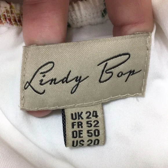 Lindy Bop White Chili Pepper Antonia Swing Dress Womens 20 Off The Shoulder - Picture 7 of 11